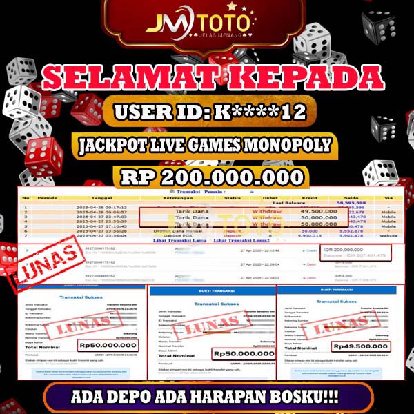 bukti Jackpot Monopoly