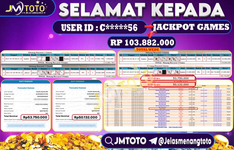jackpot live games baccarat