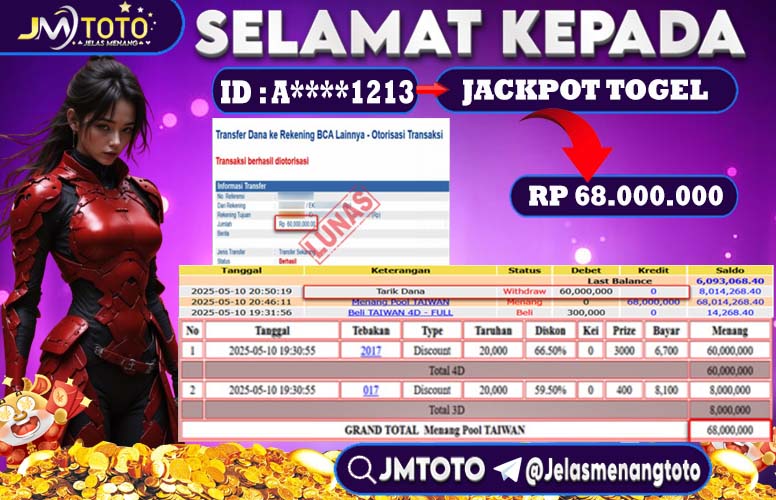 jackpot togel taiwan di JMTOTO