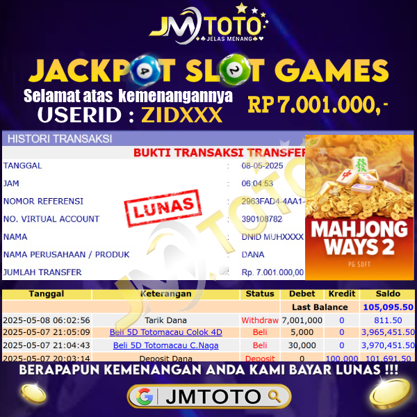 jackpot slot mahjong ways 2 di JMTOTO