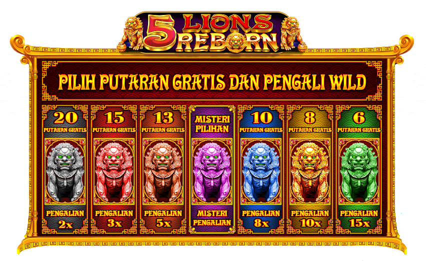 pilihan putaran gratis 5 lions reborn
